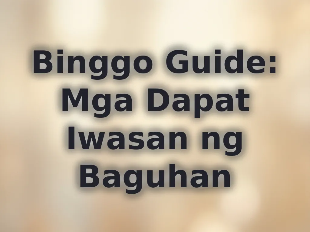 Mistakes ng Baguhan